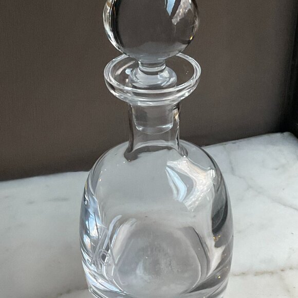 Crystal Oval Decanter & Stopper VINTAGE very heavy pristine - Picture 4 of 12
